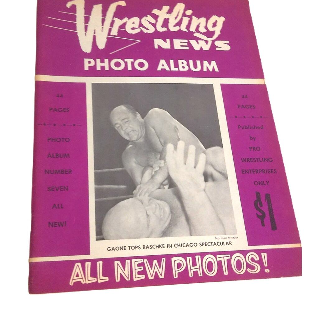 Wrestling News Photo Album WWF NWA 1971 Kietzer Inoki Gagne